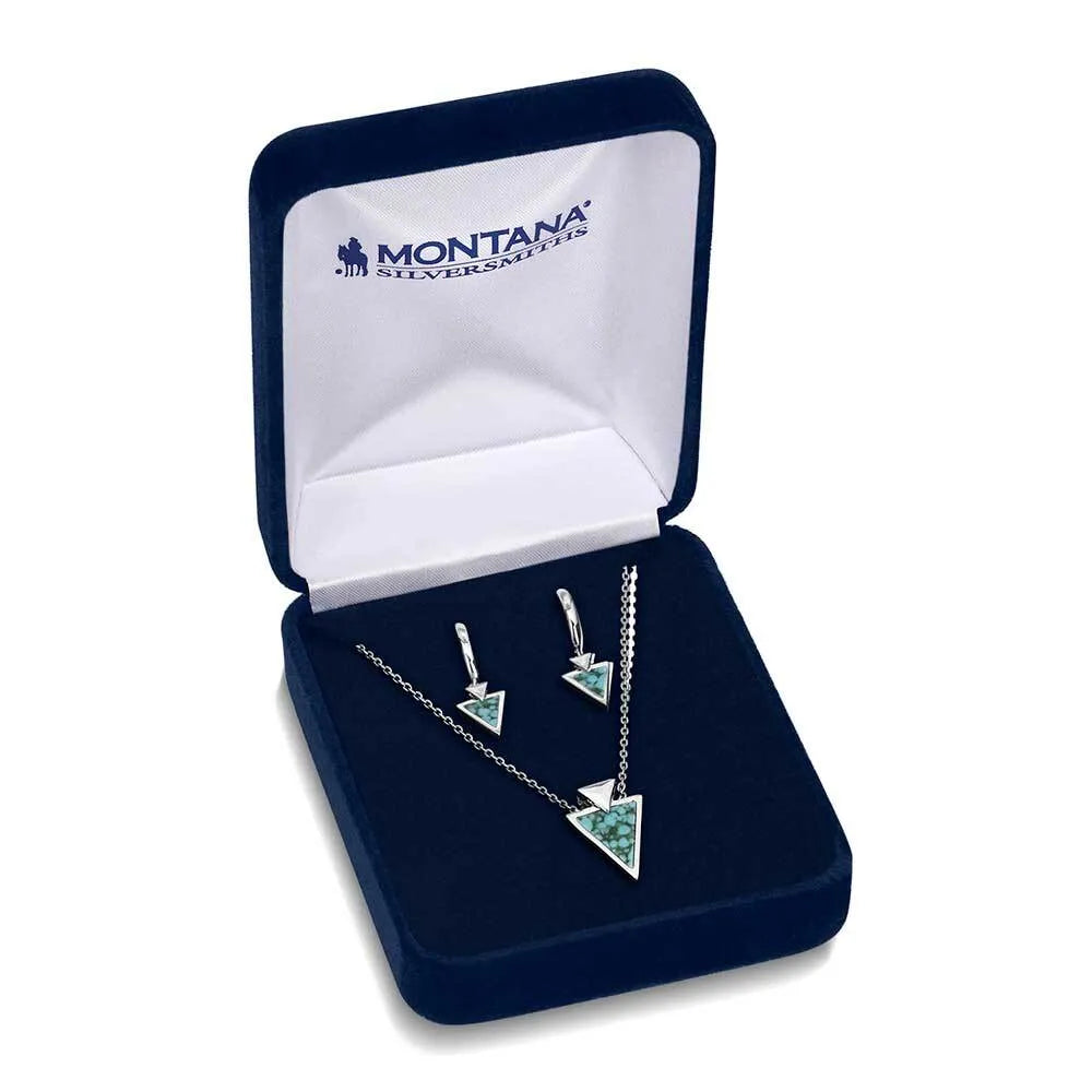 Pointed Path Turquoise Jewellery Set