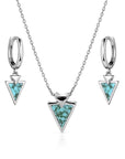 Pointed Path Turquoise Jewellery Set