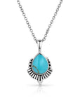 Simple Flourish Turquoise Necklace