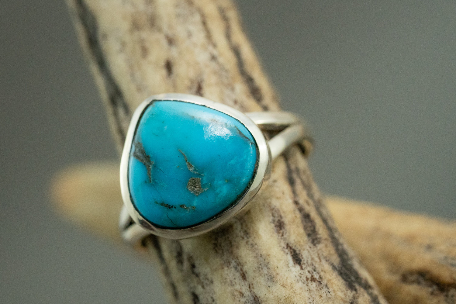 Natural Turquoise Morenci Mine Ring size-8.5