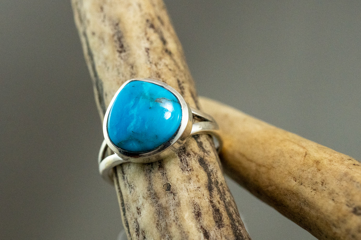 Natural Turquoise Morenci Mine Ring size-7.5