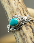 Blue Mohave Turquoise Ring size-7.5