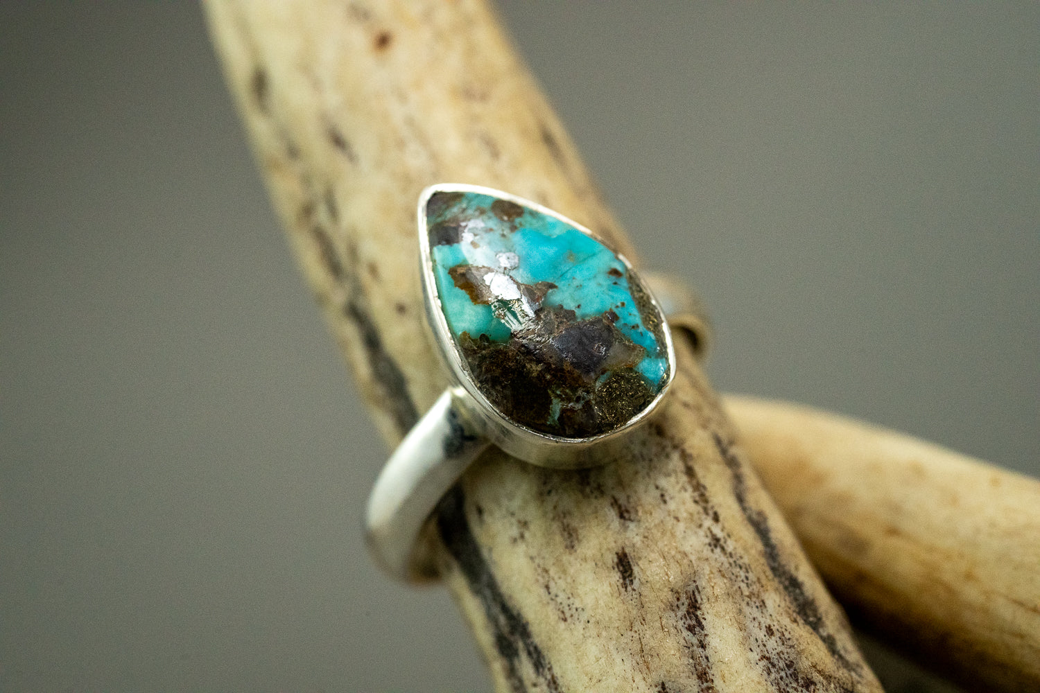 Natural Turquoise Morenci Mine Ring size-7