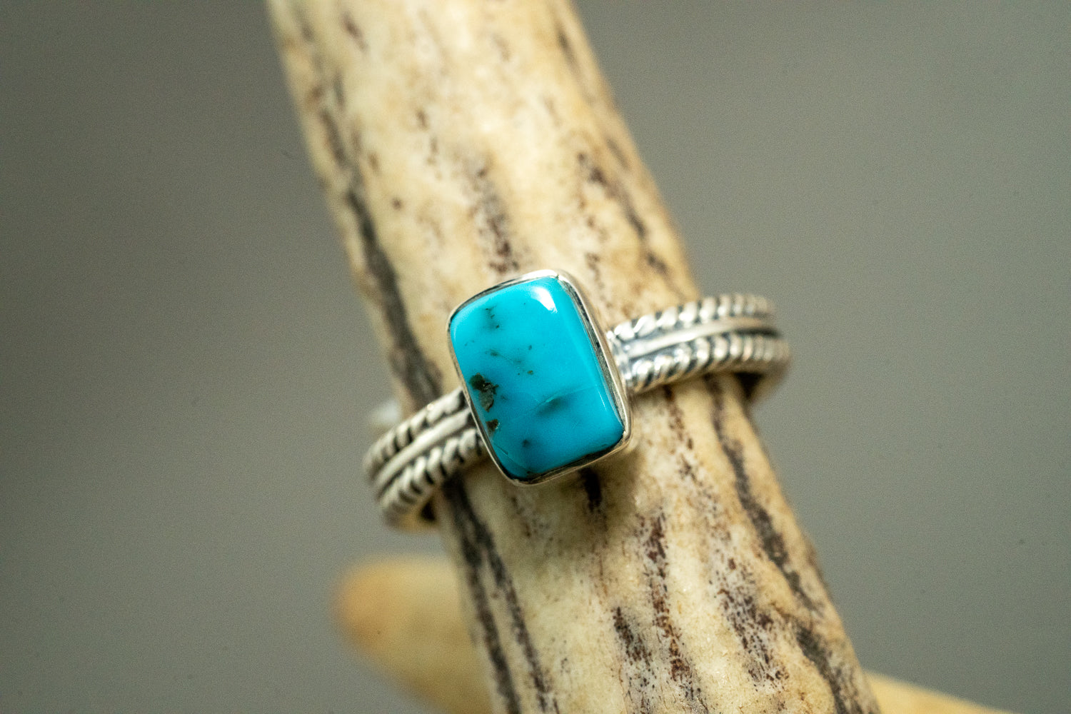 Natural Turquoise Morenci Mine Ring size-7