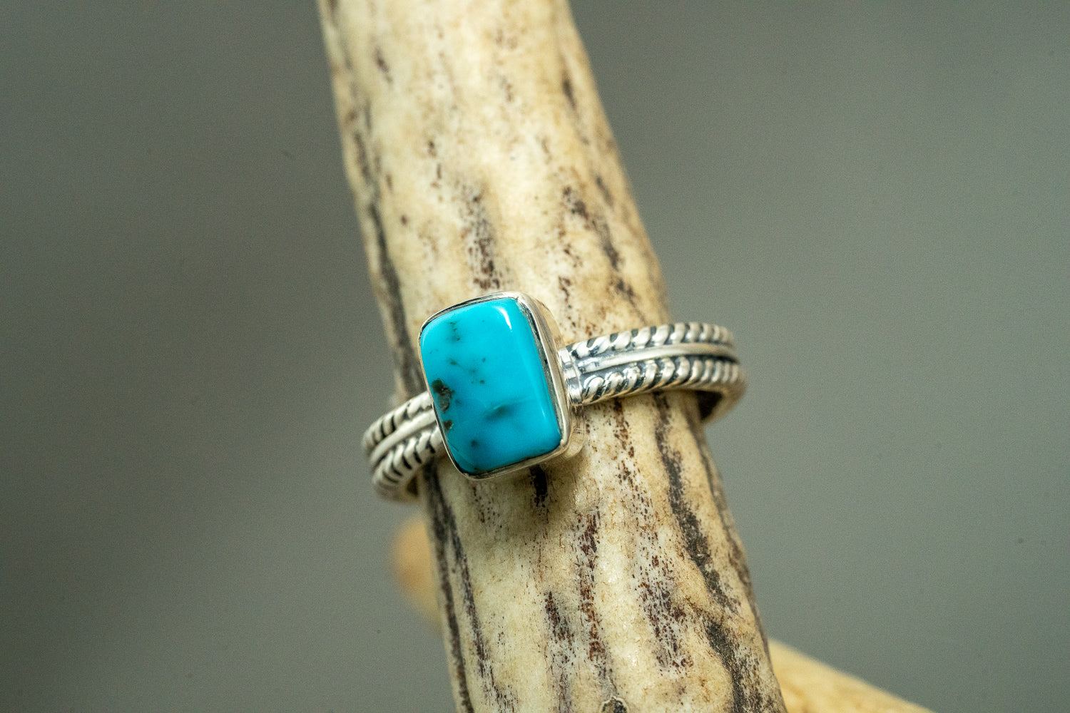 Natural Turquoise Morenci Mine Ring size-7