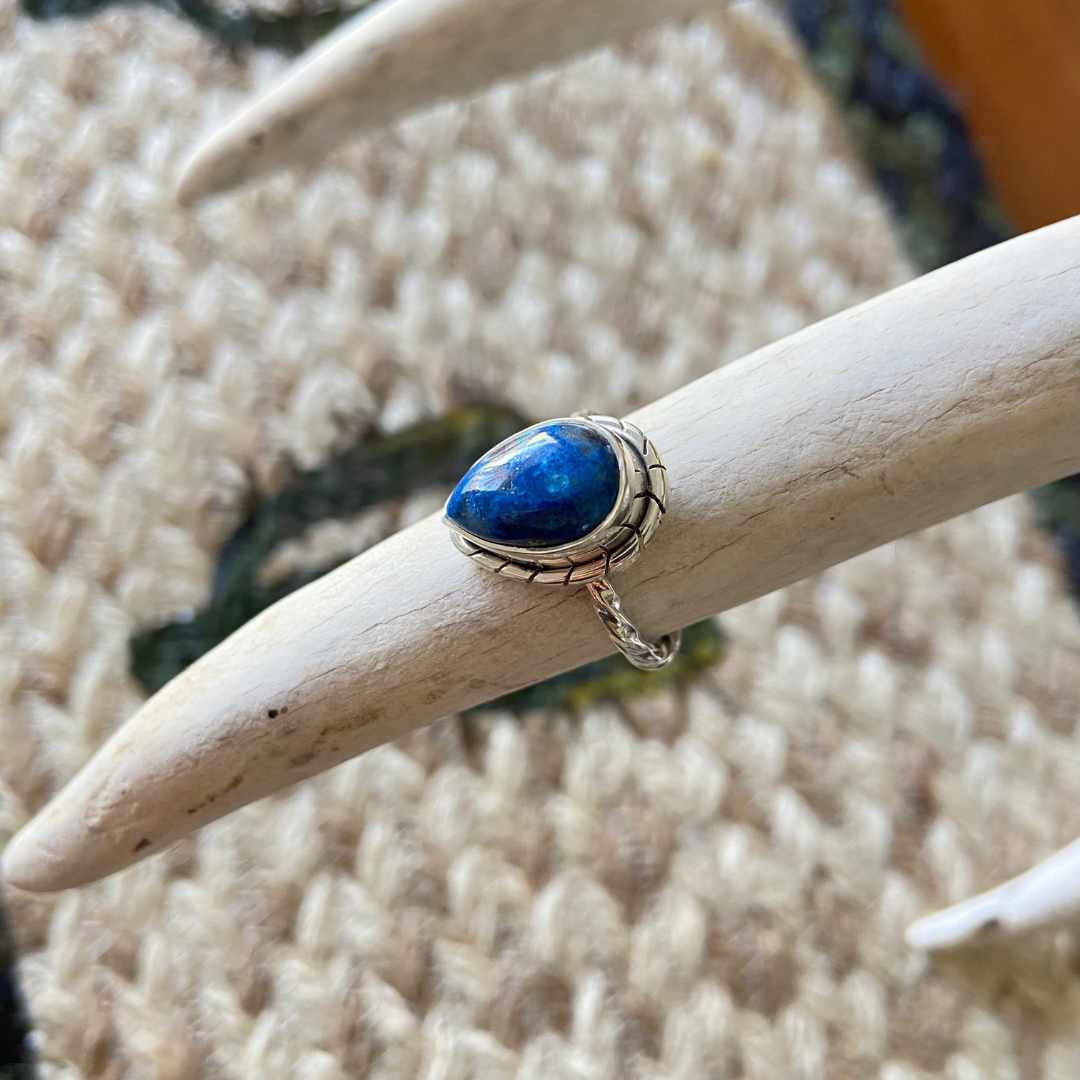 Shattuckite Gemstone Ring 