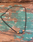 Turquoise Stone Necklace Rustik-D