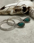 Turquoise and Stamped Western Hoop Earrings 