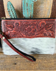 Western Tooled Leather Wristlet Countryside Co