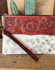 Western Tooled Leather Wristlet Countryside Co