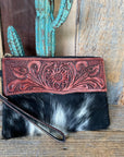 Western Tooled Leather Wristlet Countryside Co