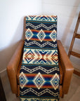 Alpaca Wool Blanket - Rio - Blue/Orange/Red