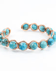 Copper & Turquoise Crystal Bracelet