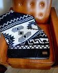 Alpaca Wool Blanket - Black & White