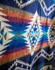 Alpaca Wool Blanket - Rio - Blue/Orange/Red