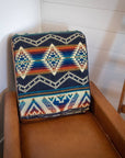 Alpaca Wool Blanket - Rio - Blue/Orange/Red