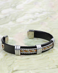 Copper Bracelet with leatherette (Design 56)
