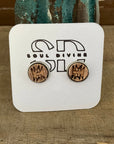 Stamped Stud Earrings Soul Divine