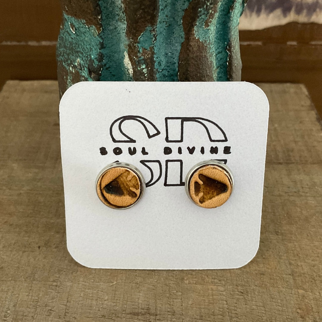 Stamped Stud Earrings Soul Divine