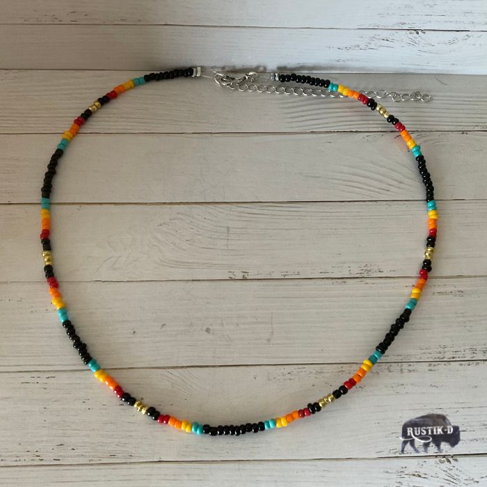 Black Serape Necklace Desert Cactus Co