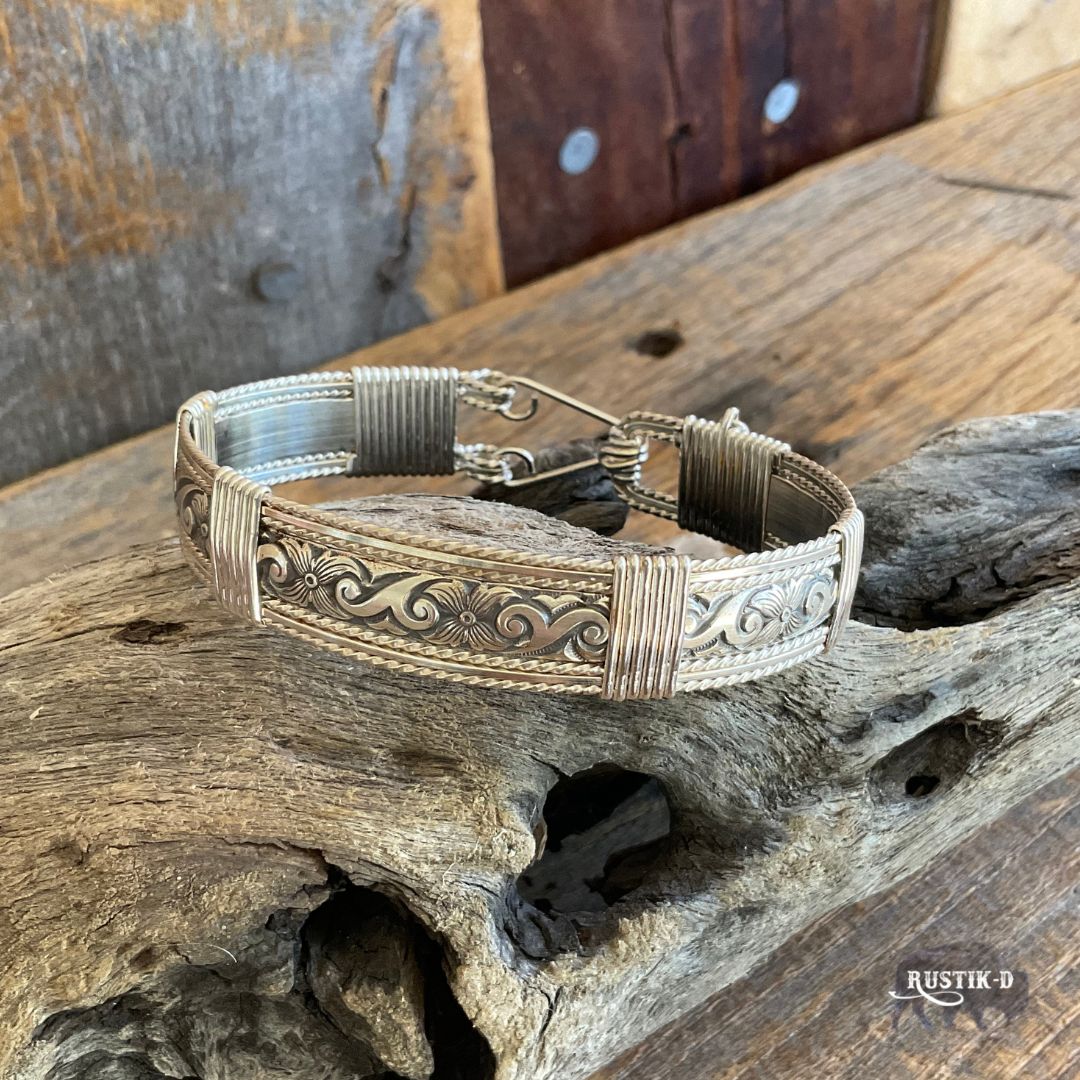 Silver Texan Western Bracelet Ken Zech