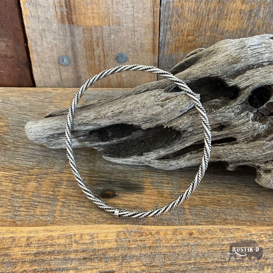 Silver Twist Bangle Desert Cactus Co