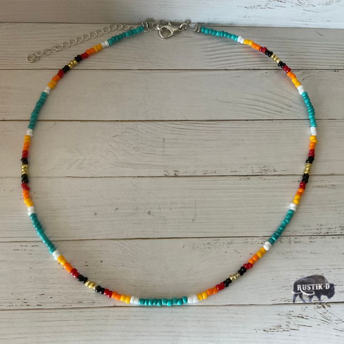 Turquoise Serape Choker Desert Cactus Co